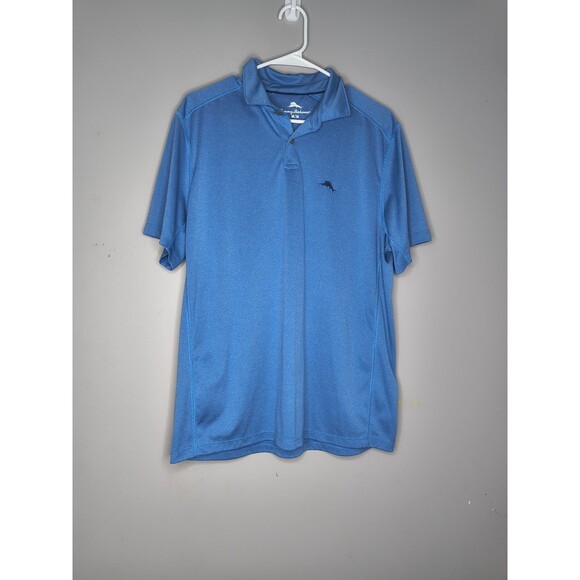 Tommy Bahama Other - Tommy Bahama Blue Mens Polo Collar Performance Quick Dry Shirt Size Medium